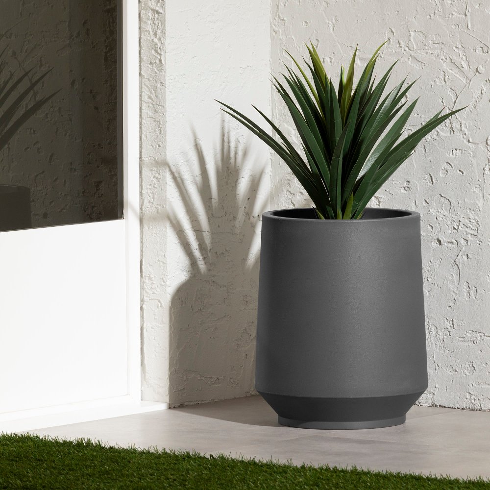 Dalya Dark Gray 19 Outdoor Planter