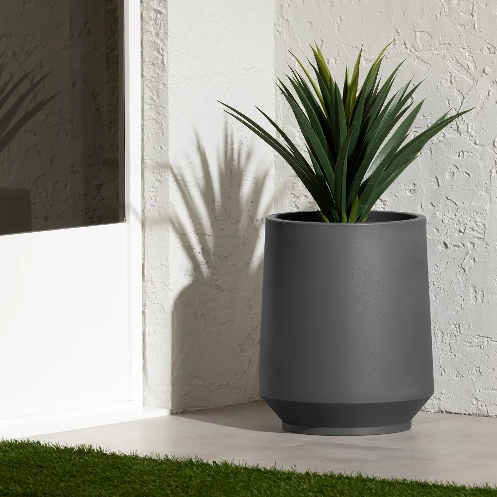 15010 Dalya Dark Gray 19  Outdoor Planter-1