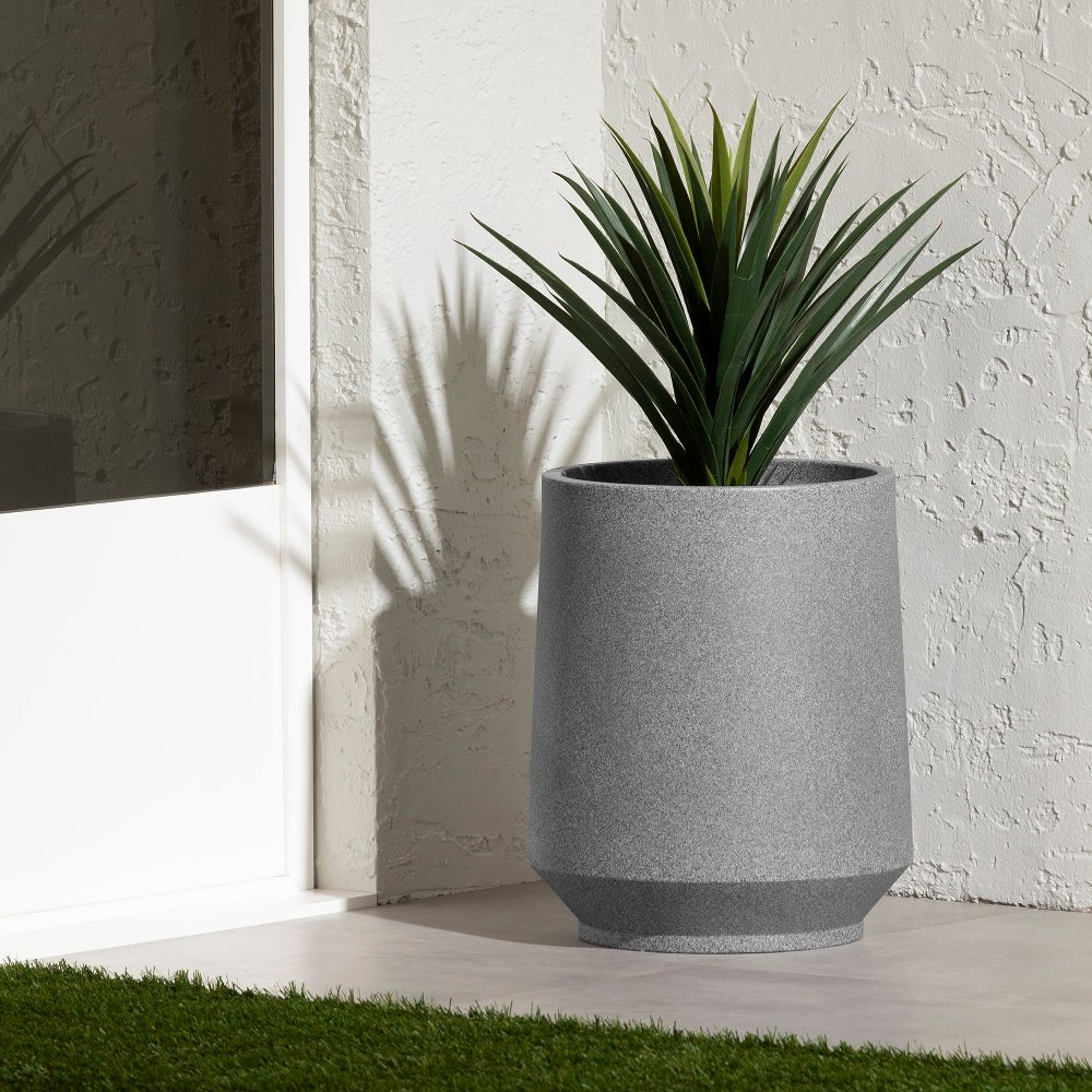 Dalya Mottled Gray 19 Outdoor Planter