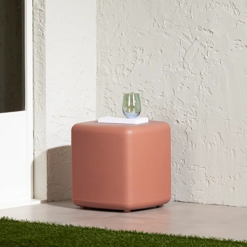 Dalya Burnt Orange Outdoor Side Table
