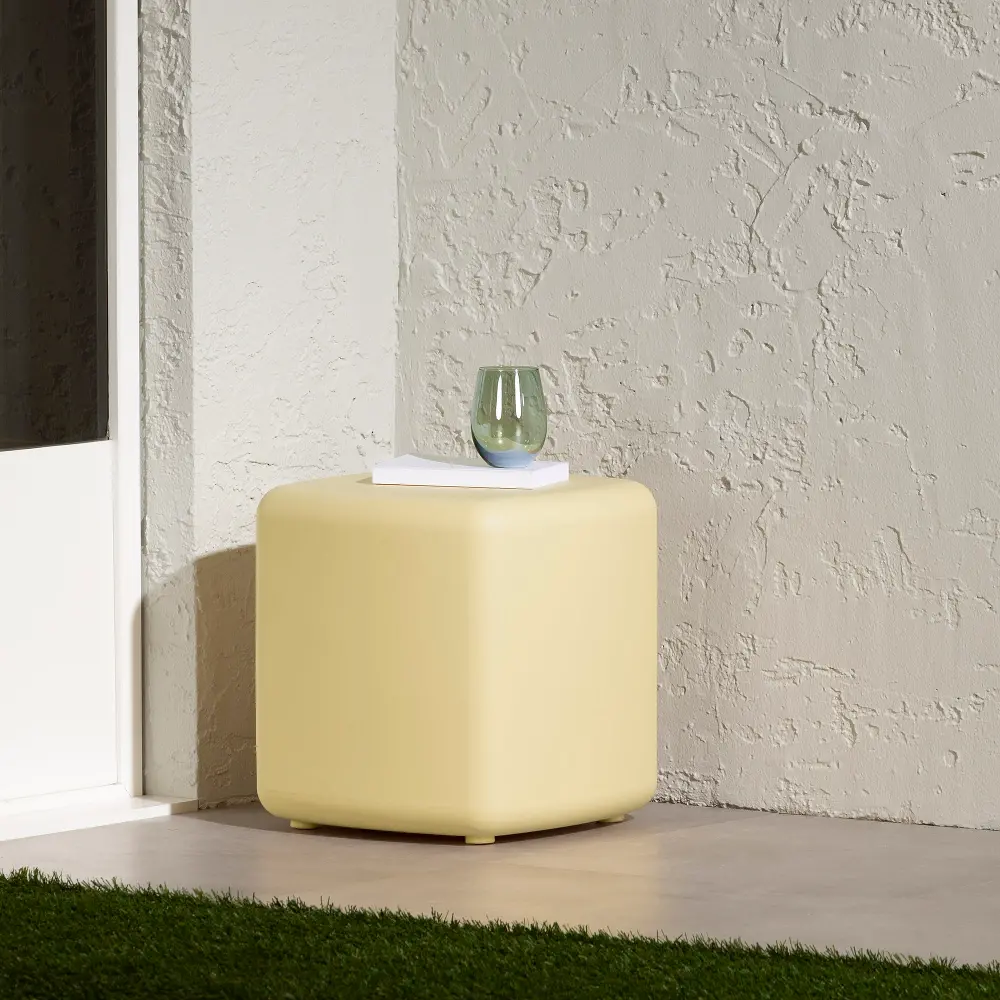 15333 Dalya Yellow Outdoor Side Table - South Shore-1
