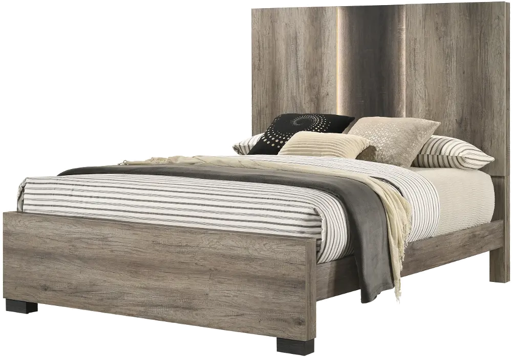 Rangley Gray and Brown Queen Bed-1