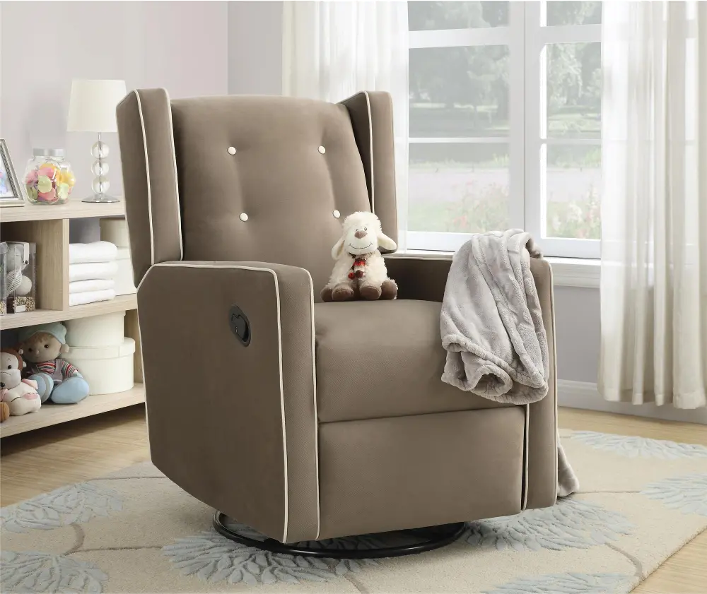 Mariella Baby Relax Mocha Swivel Glider Recliner Chair-1
