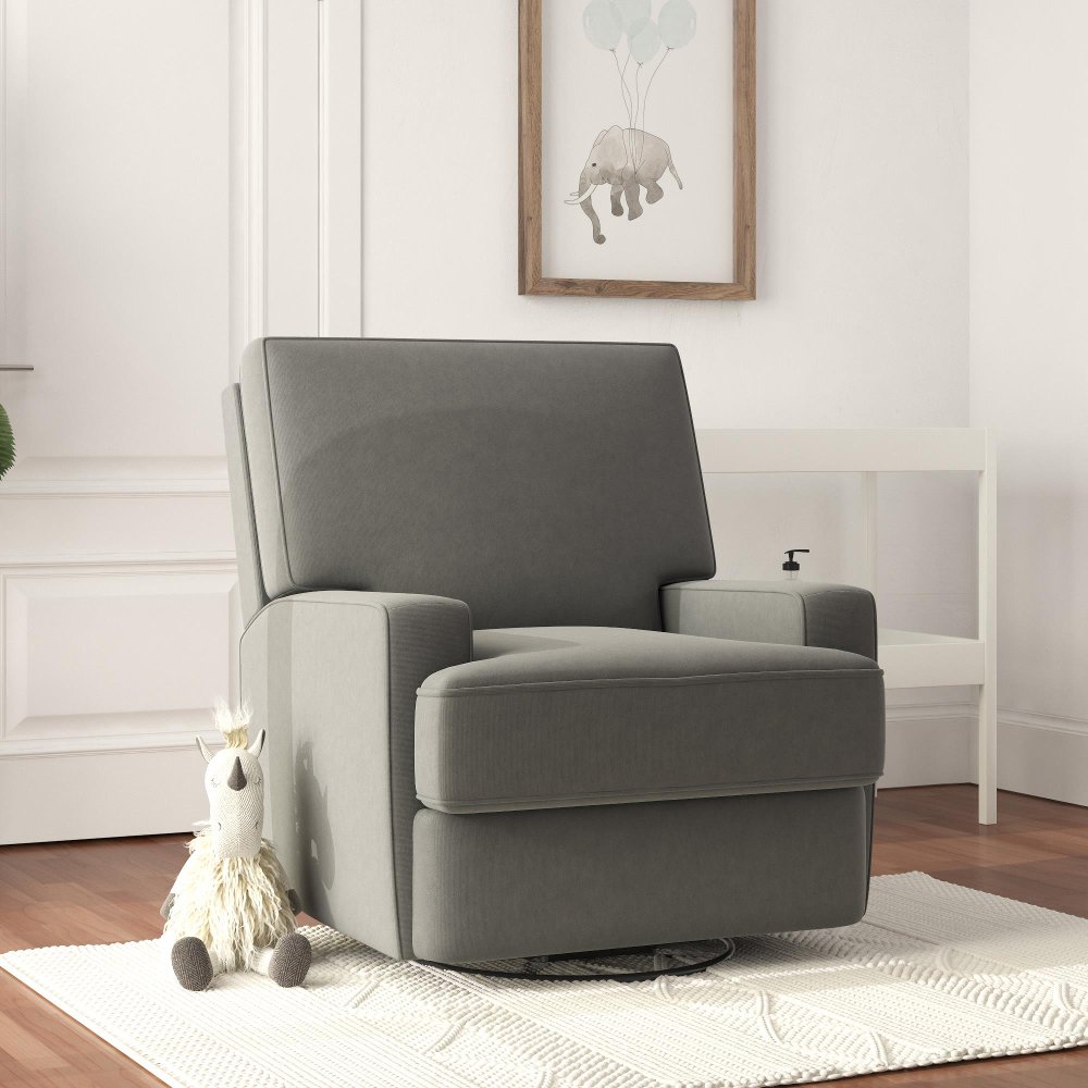 113308213 Rufus Baby Relax Dark Gray Swivel Glider Recliner  sku 113308213