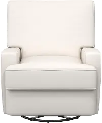 Rylan: Swivel Glider Recliner Chair with Unique Square Back – RealRooms