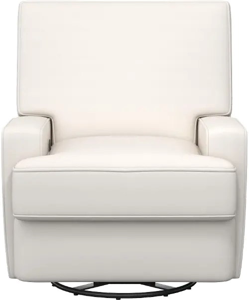 Rylan: Swivel Glider Recliner Chair with Unique Square Back – RealRooms