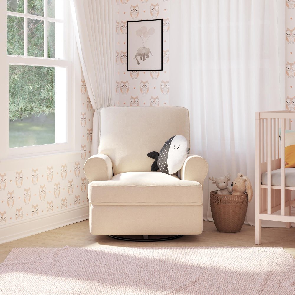 Mabel Baby Relax Beige Swivel Gliding Recliner