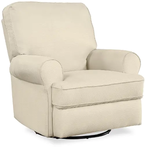 Baby relax carly gray & outlet white nursery glider & ottoman