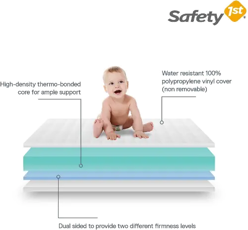 Safety first grow clearance with me crib mattress