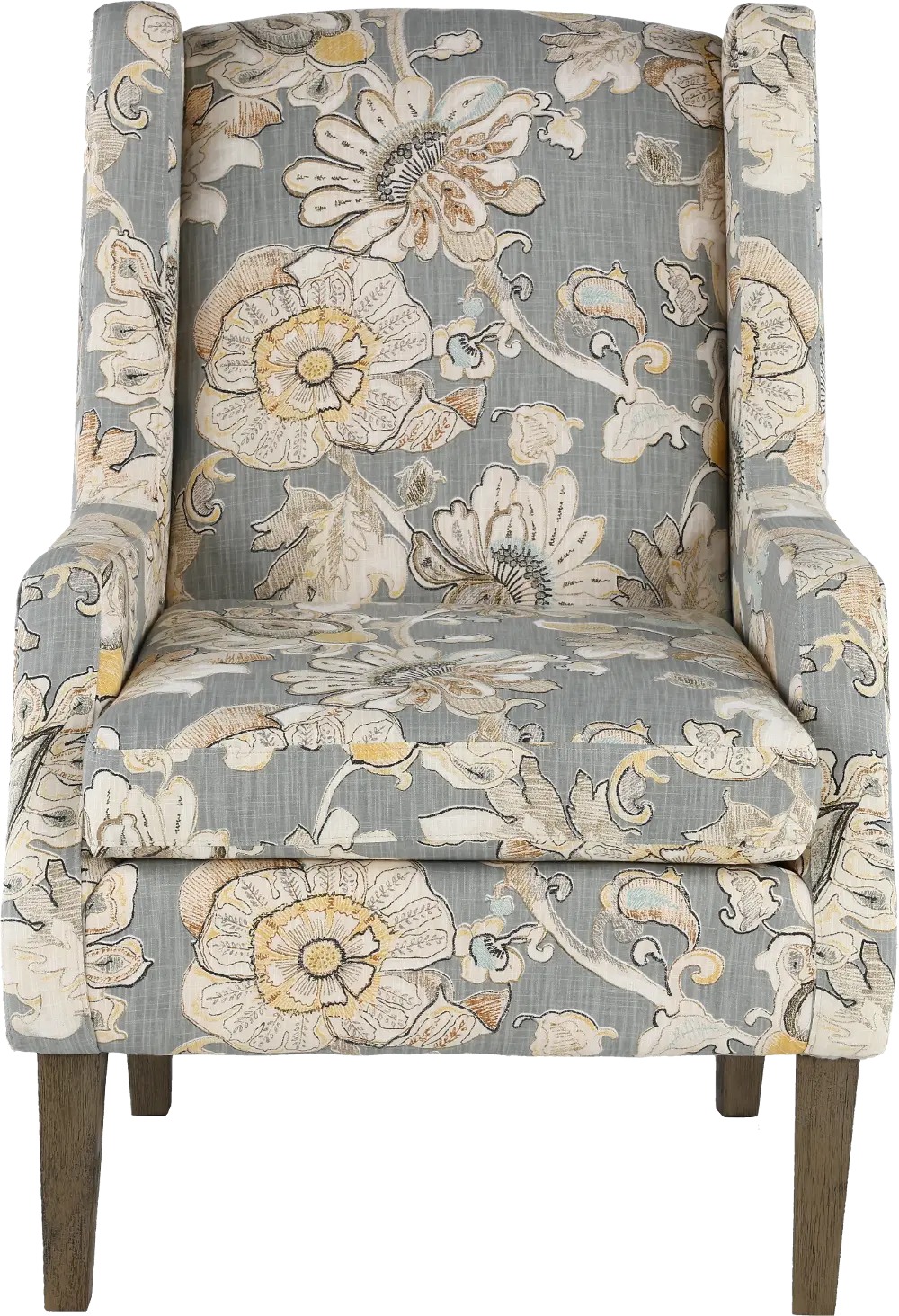 Whimsey Granite Floral Wing Chair-1