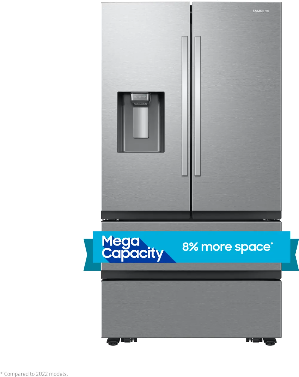 RF26CG7400SR Samsung 25 cu ft Mega Capacity French Door Refrigerator - Counter Depth Stainless Steel-1