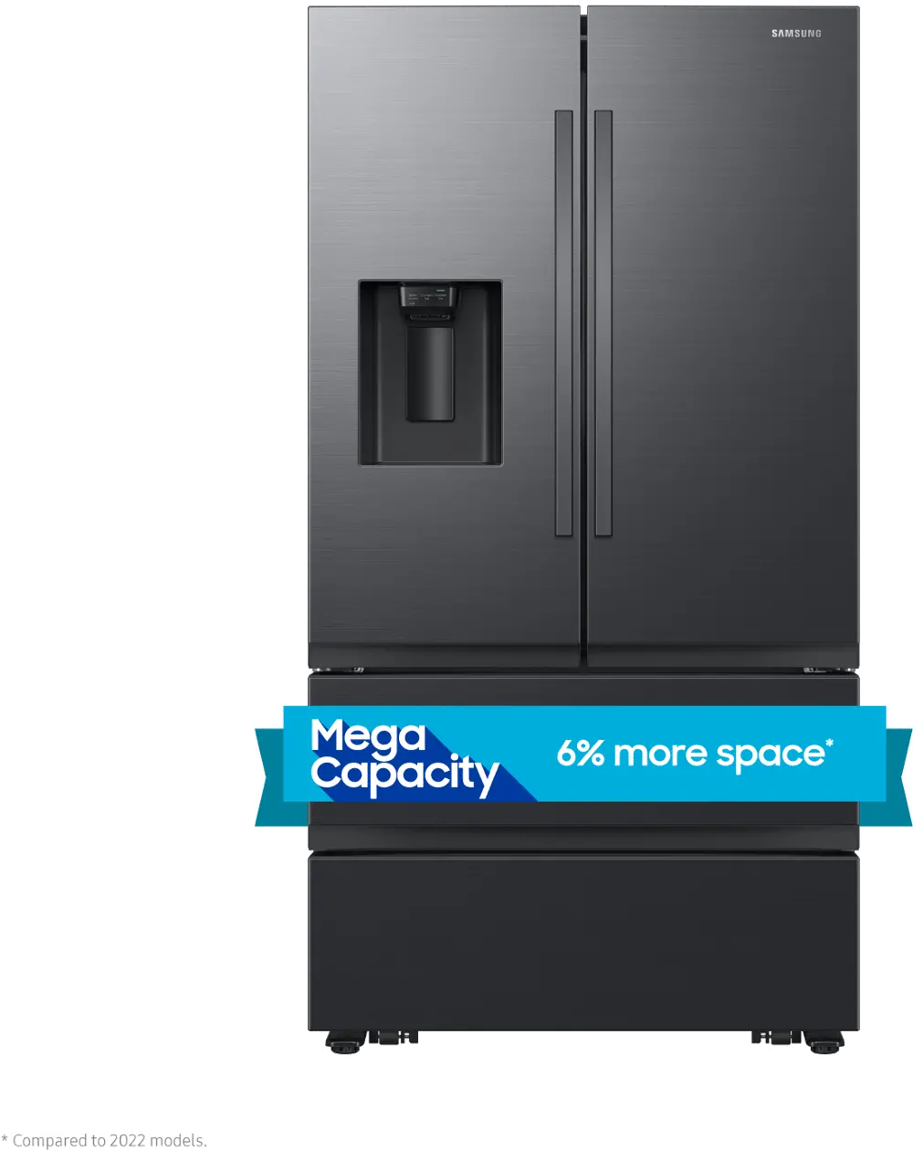 RF31CG7400MT Samsung 30 cu ft Mega Capacity 4-Door French Door Refrigerator - Matte Black-1