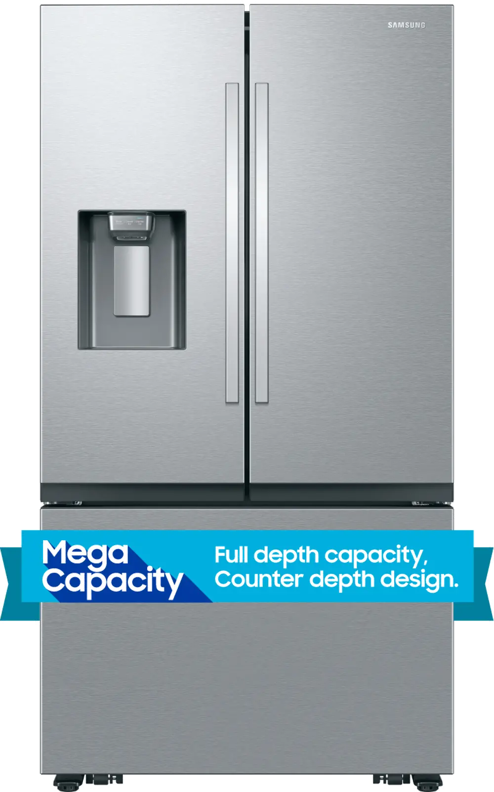 RF27CG5400SR Samsung 26 cu ft Mega Capacity French Door Refrigerator - Counter Depth Stainless Steel-1