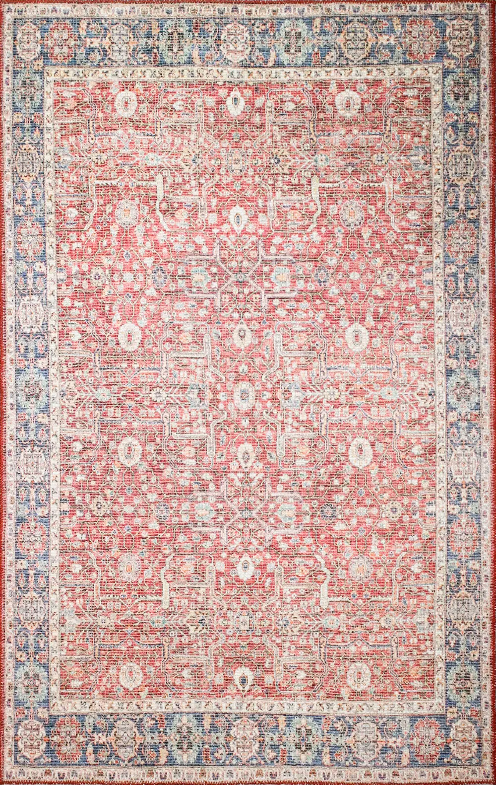 I166-RED-4X6-NH210 Impressions 4 x 6 Zulema Red Area Rug-1