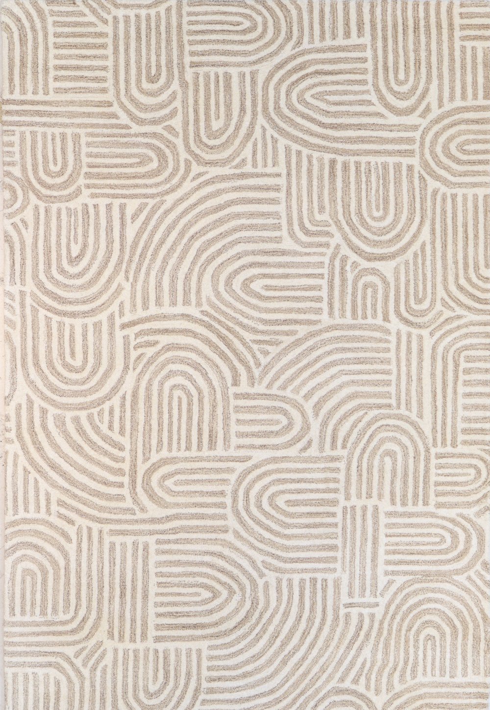 Chelsea Trenton 5 x 8 Beige Wool Hand Tufted Area Rug