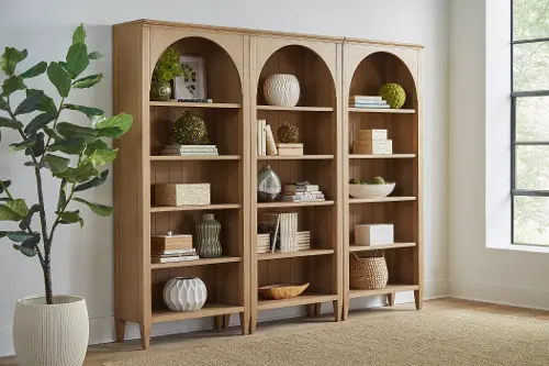 Natural oak bookcase sales
