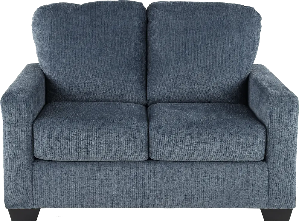 Rannis Navy Blue Twin Sleeper Sofa-1