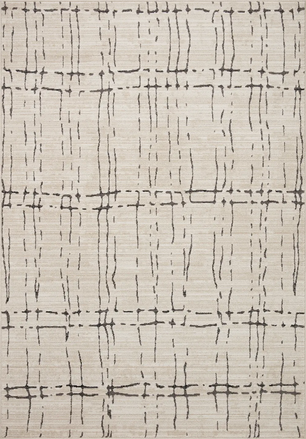 DAR-06SAND/GR5.3X7.6 Darby 5 x 8 Sand Dark Gray Area Rug-1