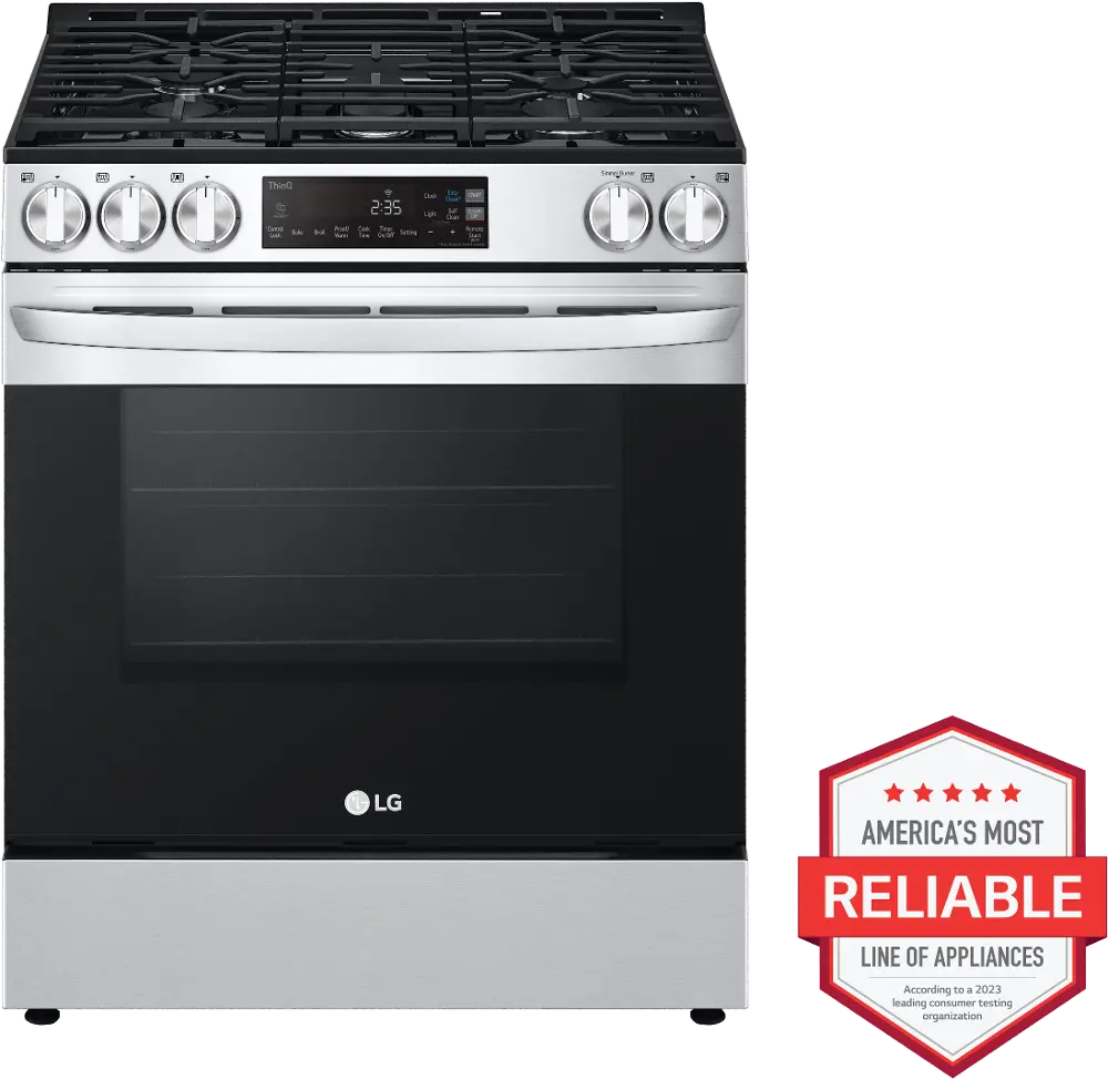 LSGL5831F LG 5.8 Cu Ft Front Control Gas Range - Stainless Steel-1