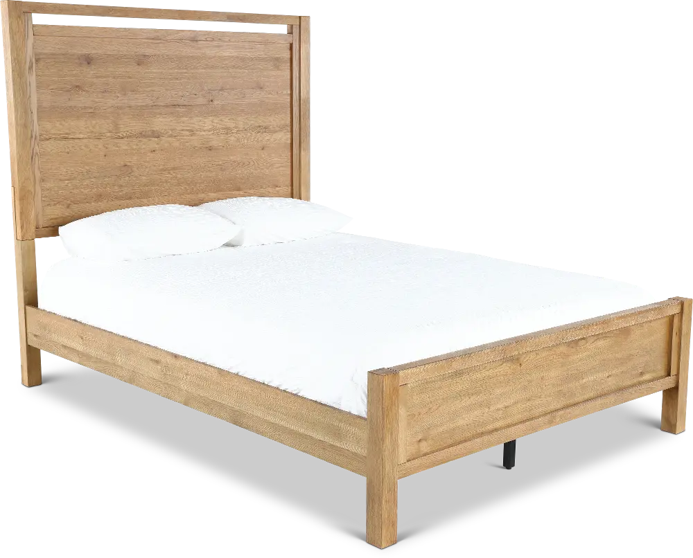 Boho Sandstone Tan King Panel Bed-1