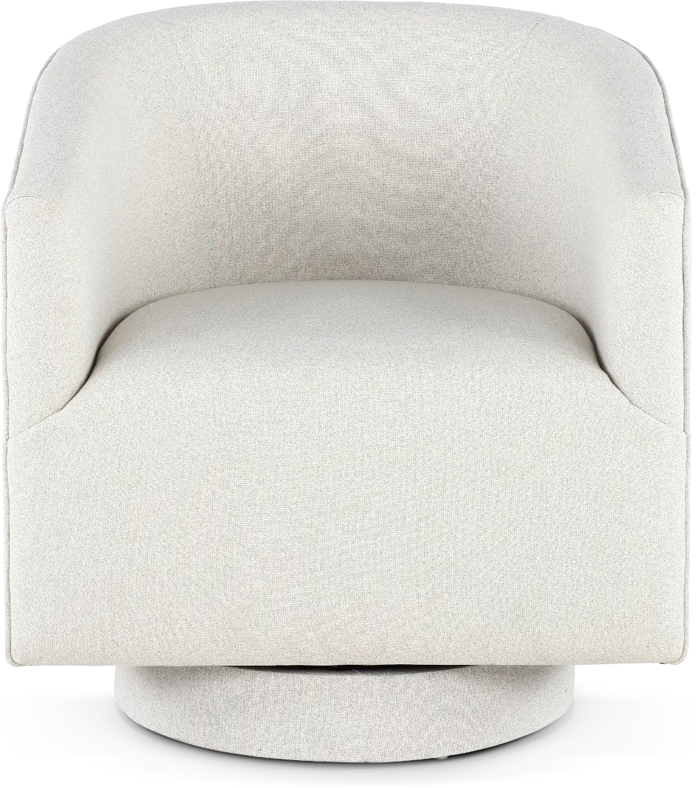 Brylee White Swivel Accent Chair-1
