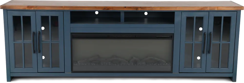 Nantucket Blue Fireplace TV Stand-1