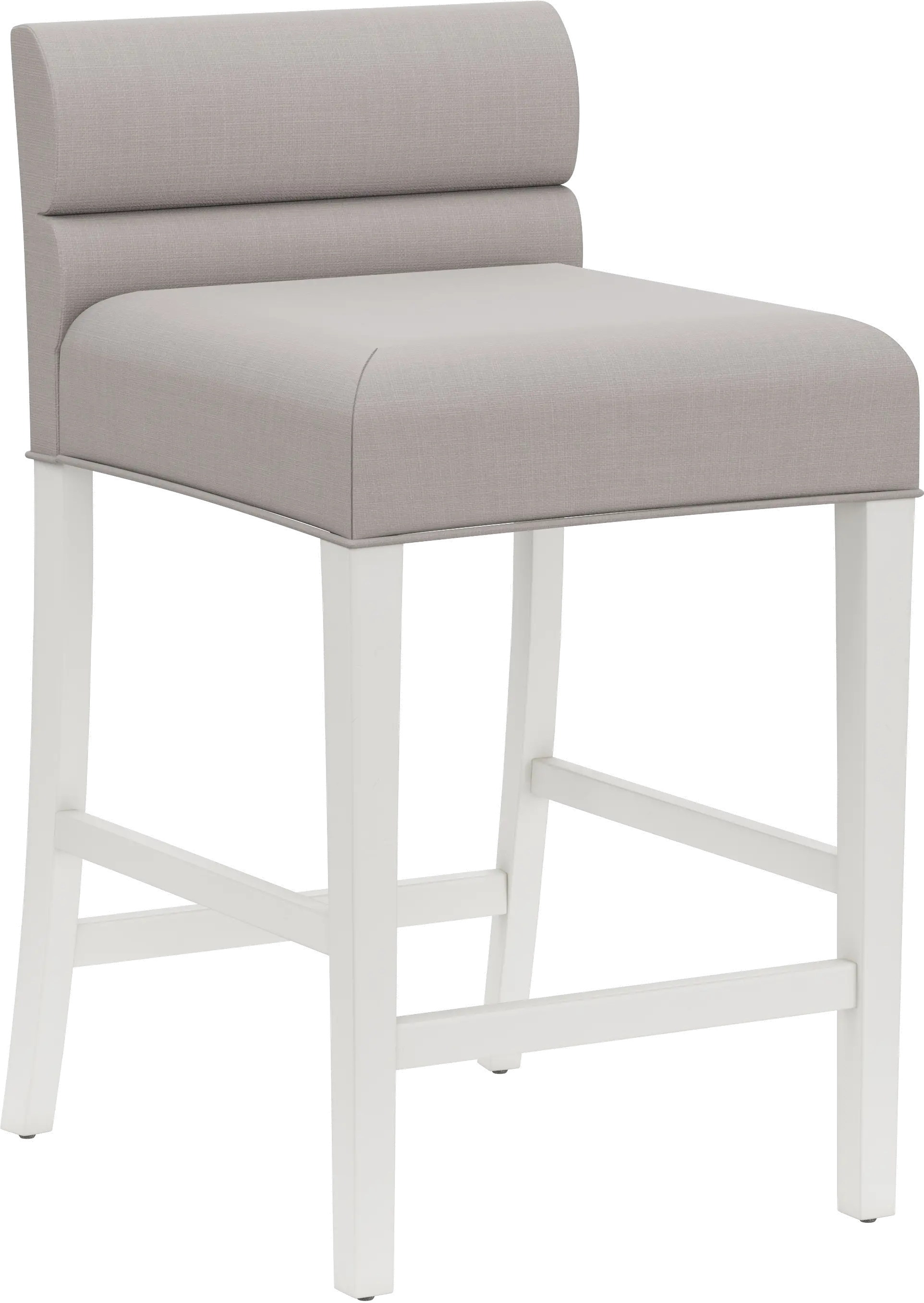 Photos - Corner Dining Set Hillsdale Furniture Desco Sea White Channel Tufted Counter Height Stool 52