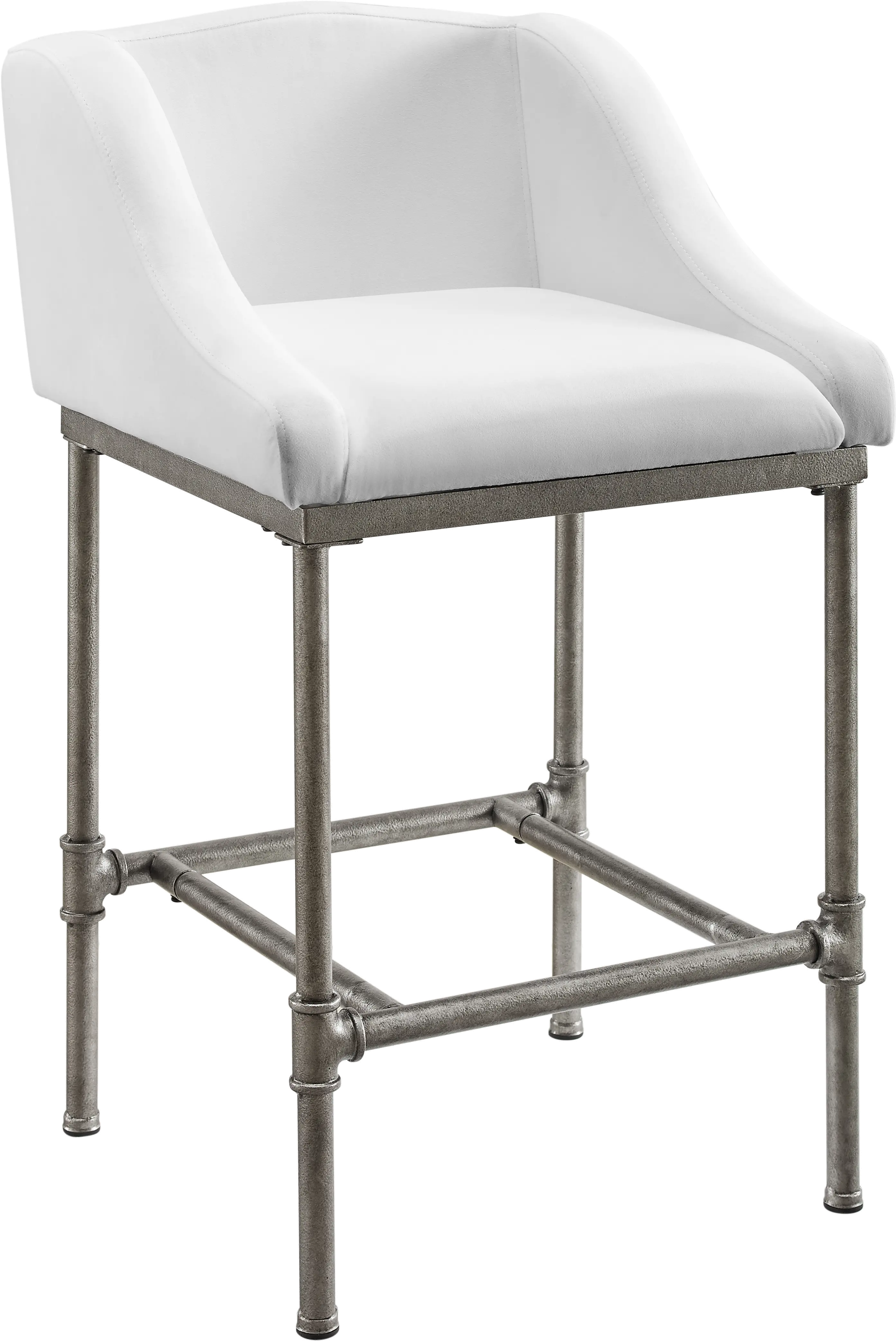 Photos - Corner Dining Set Hillsdale Furniture Dillon White Low Profile Wingback Counter Height Stool