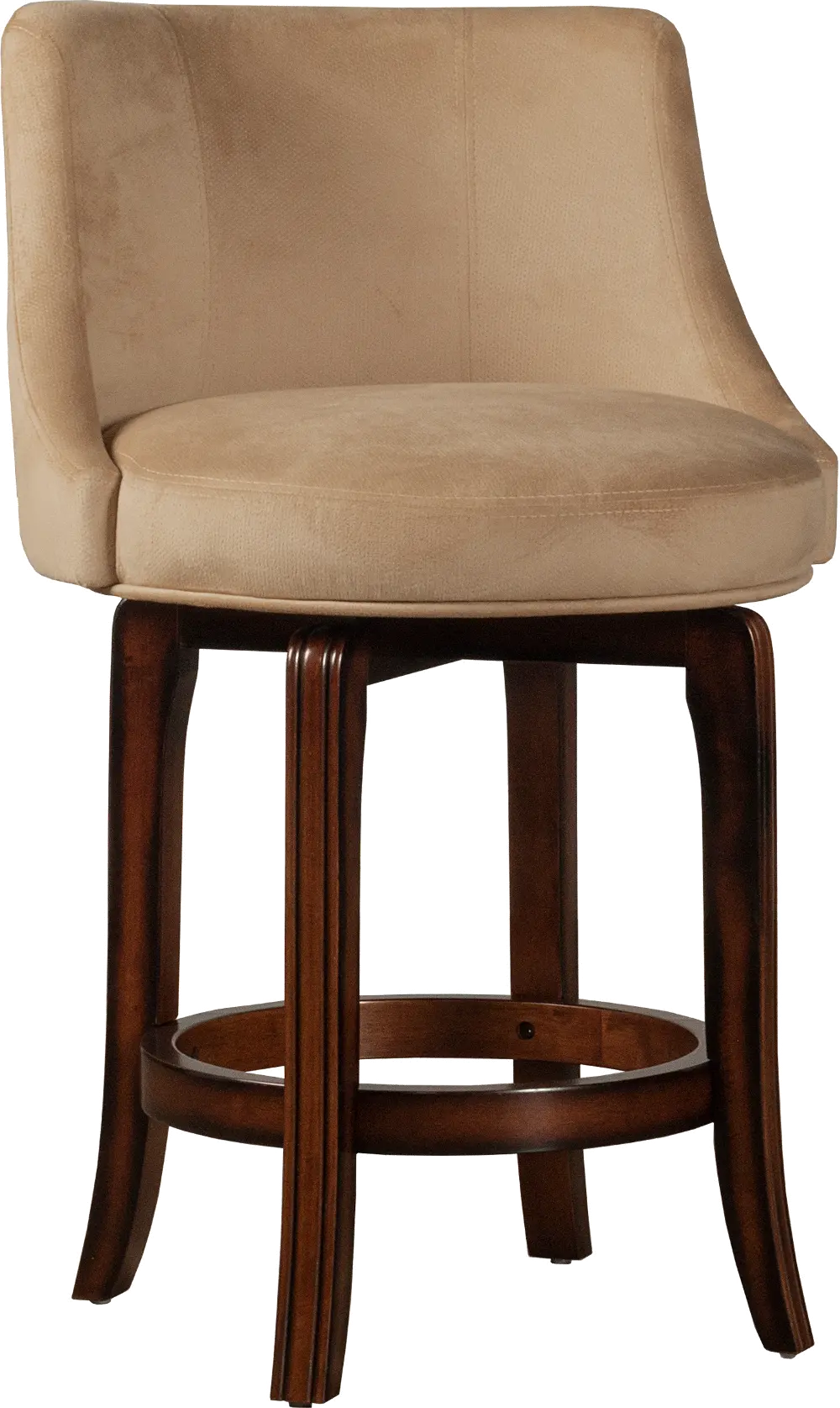 Napa Valley Wood and Upholstered Counter Height Swivel Stool-1