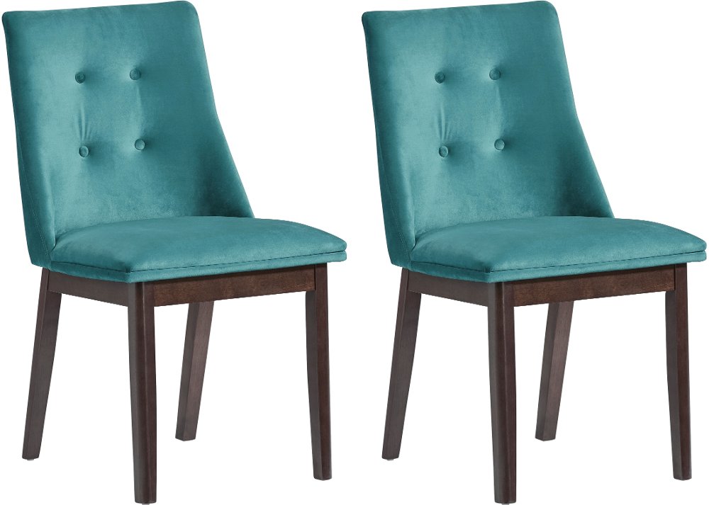 113335024 Jade Blue Velvet Dining Chair, Set of 2 sku 113335024