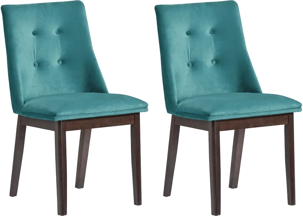 Jade Blue Velvet Dining Chair, Set of 2-1