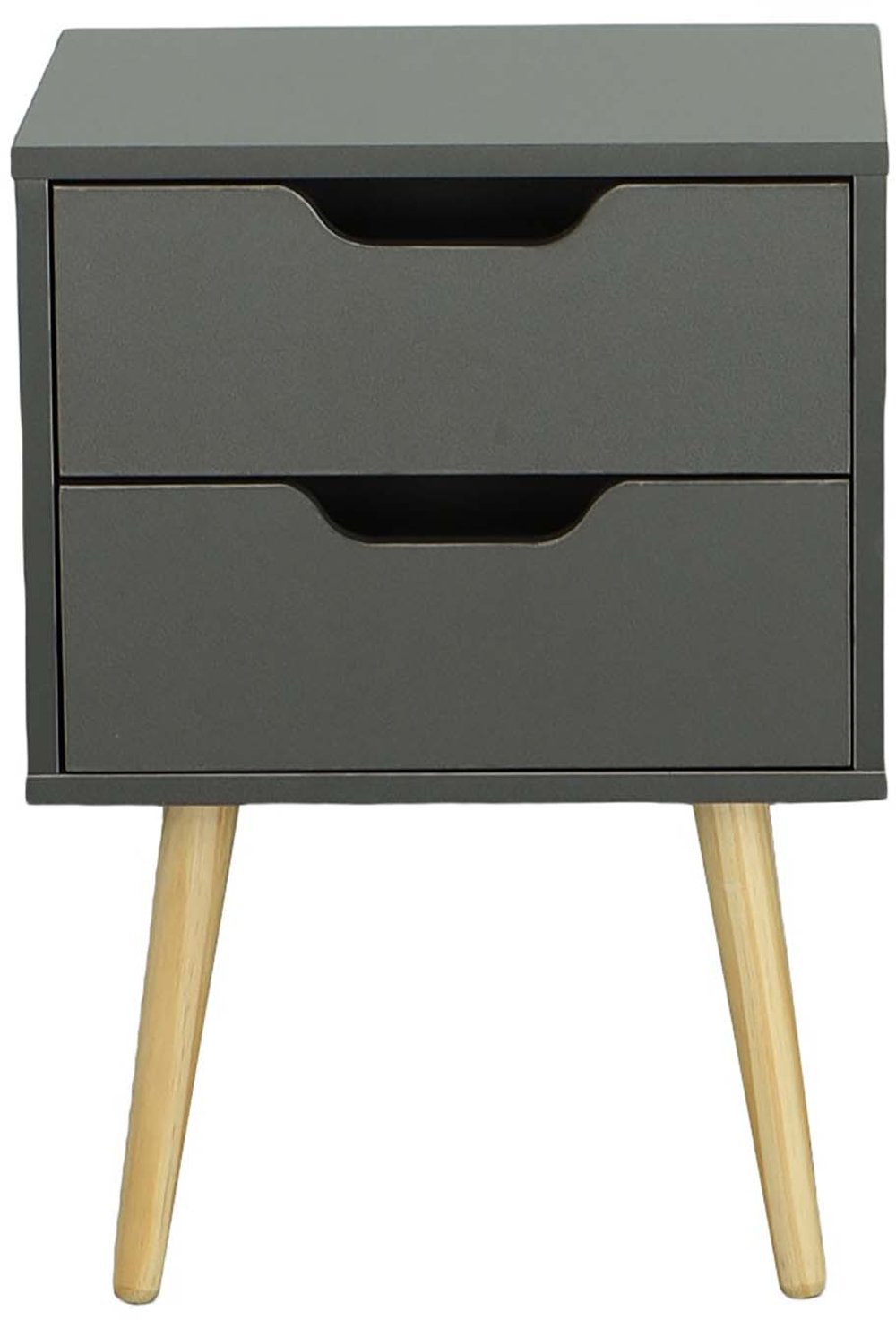 Dreamy Gray 2-Drawer Nightstand