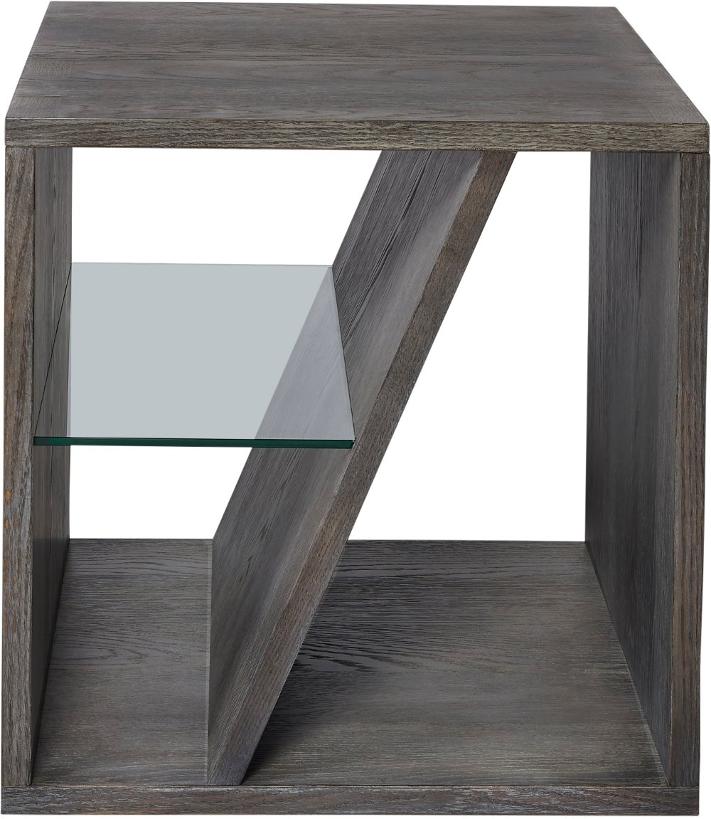 8th Street Gray End Table