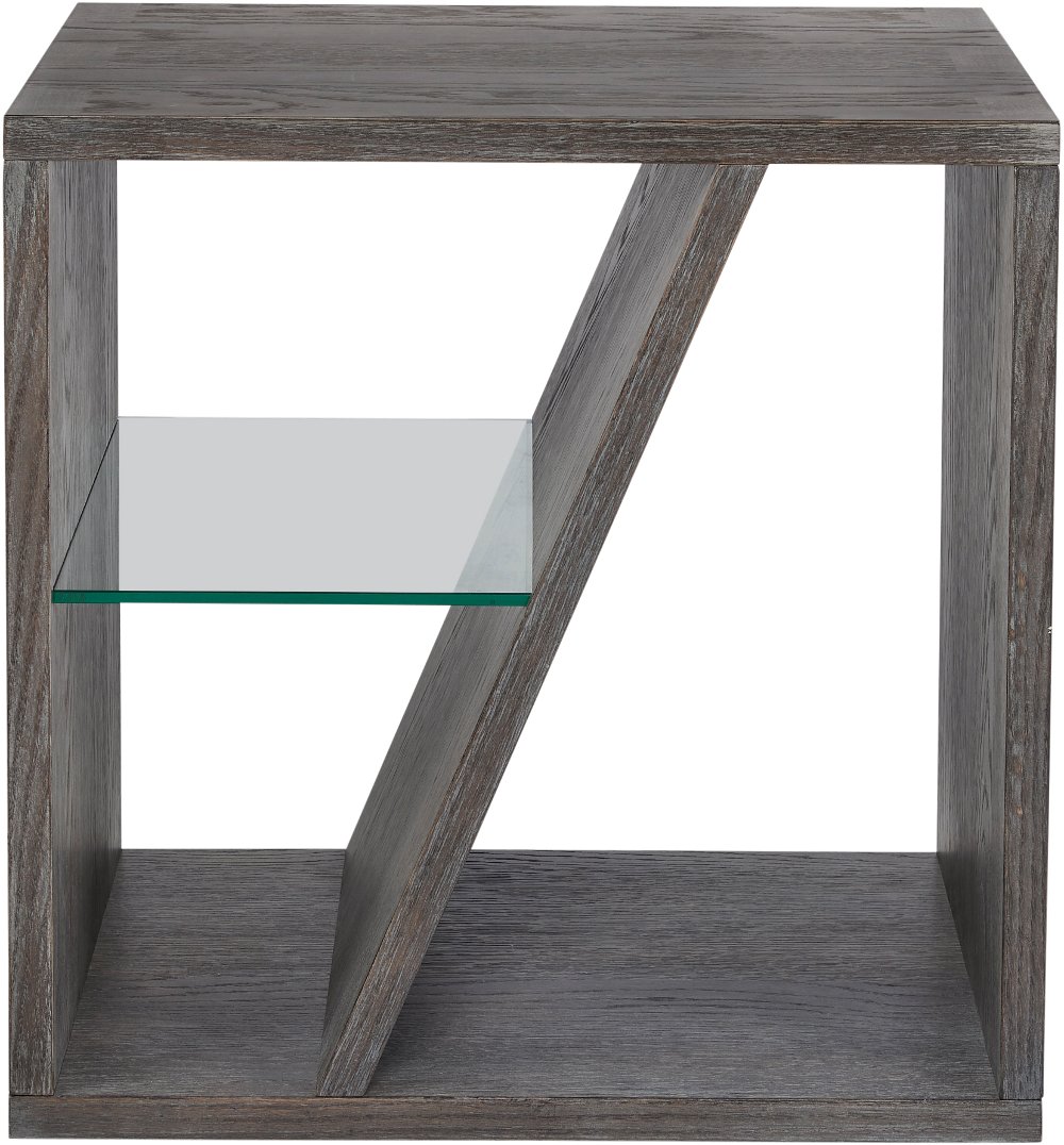 8th Street Gray Chairside Table