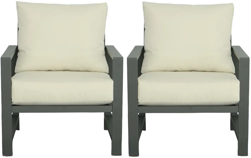 Edgewater Cream Outdoor Chairs, Set of 2-1