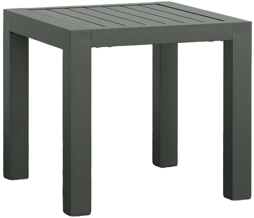 113335415 Edgewater Black Aluminum End Table sku 113335415