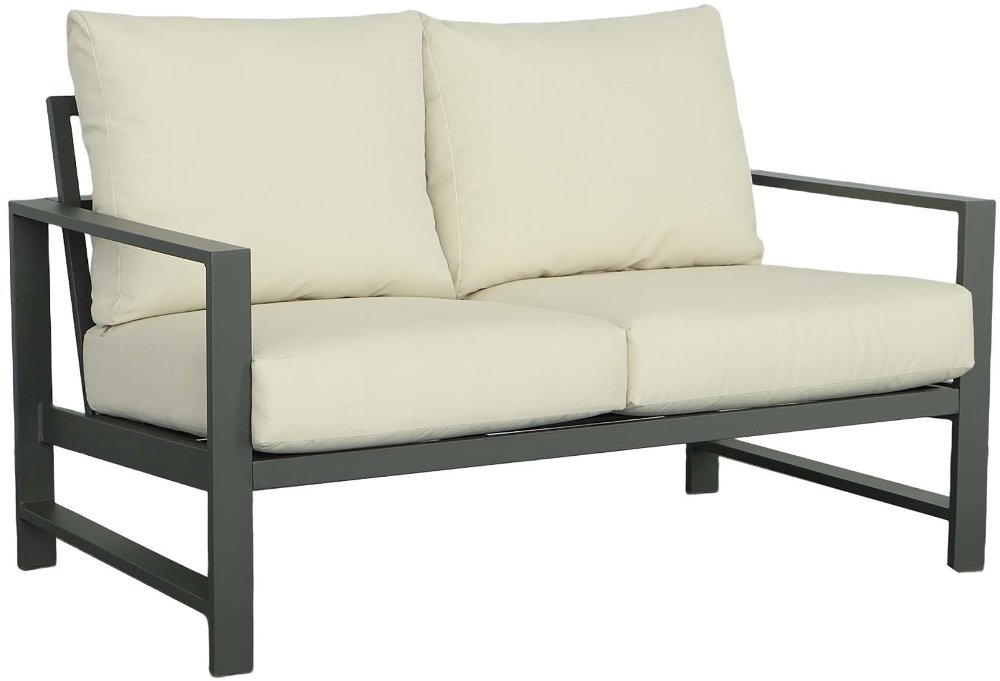 113335423 Edgewater Cream Outdoor Loveseat sku 113335423