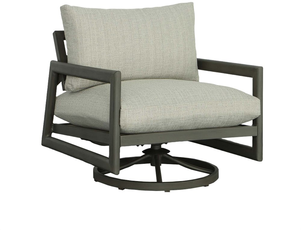 Sunset Gray Outdoor Swivel Chair