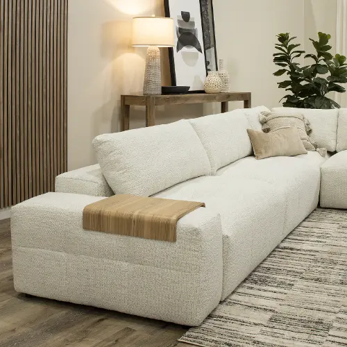 Preston Pearl White Modular 6 Piece Sectional RC Willey