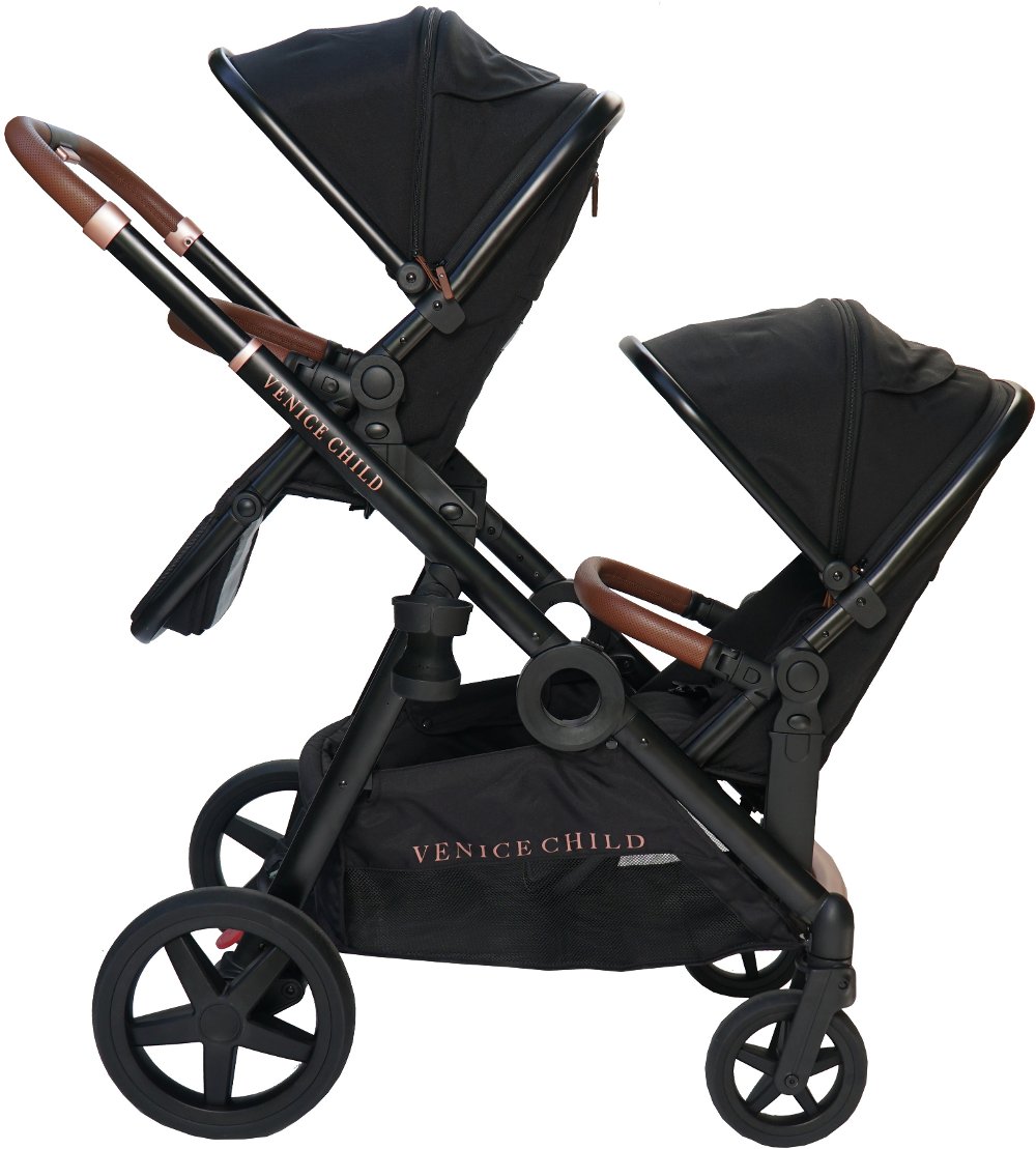 Venice Child Maverick Single to Double Stroller with 2nd Toddler Seat