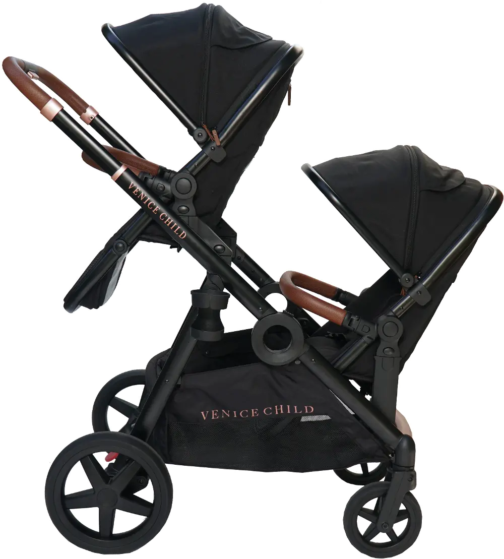 VCHD-MV303-01 Venice Child Maverick Single to Double Stroller with 2nd Toddler Seat-1
