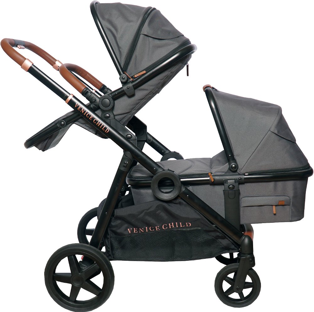 Venice Child Maverick Single to Double Stroller with Bassinet