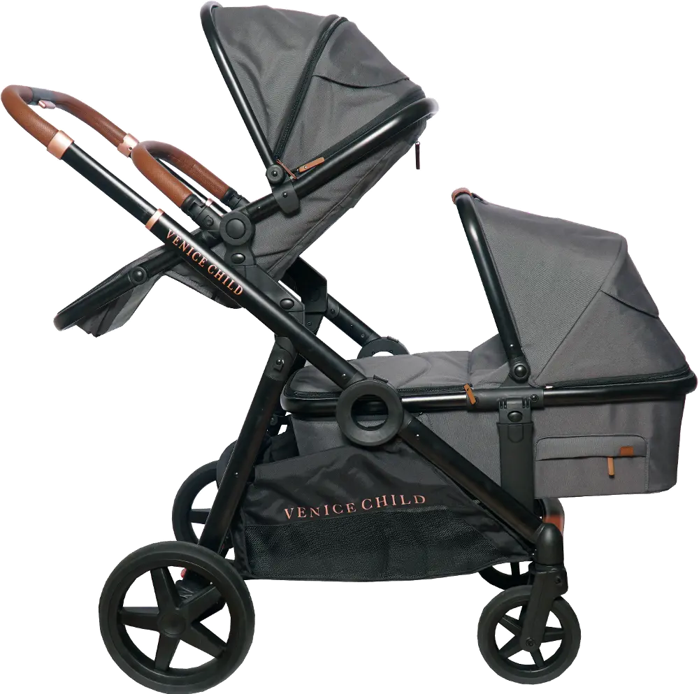 VCHD-MV202-01 Venice Child Maverick Single to Double Stroller with Bassinet-1