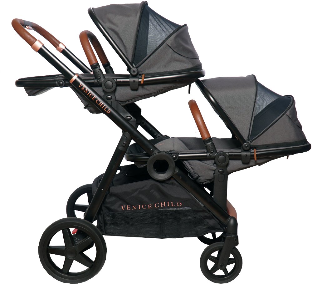 Venice Child Maverick Single to Double Stroller with 2nd Toddler Seat