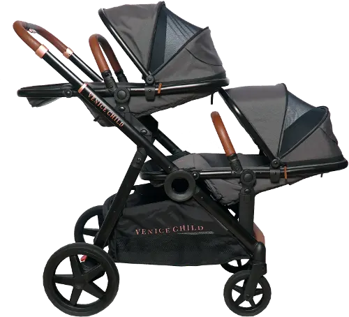 Modern double outlet stroller