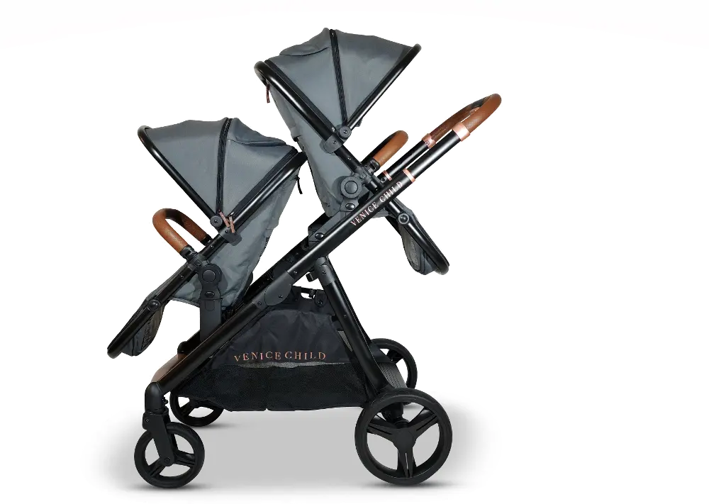 VCHD-VA302-01 Venice Child Ventura Single to Double Stroller with 2nd Toddler Seat-1