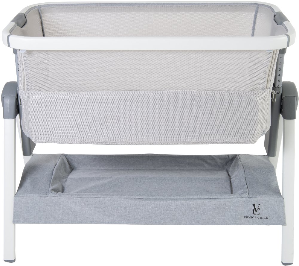 Venice Child California Dreaming Gray Bedside Bassinet