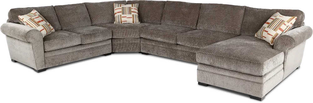 4PC/ORION/MINK/OPT1 Orion Brown 4 Piece Sectional-1
