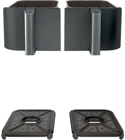 Open Box Ninja DZ401 Foodi 10 Quart 6-in-1 DualZone XL 2-Basket Air Fryer -  White 