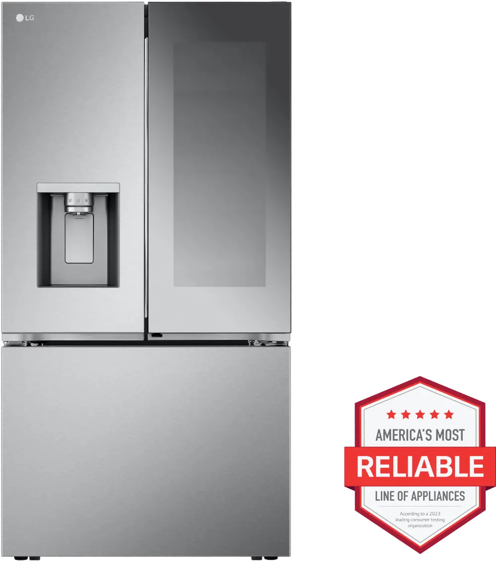 LRYKS3106S LG 30.7 Cu Ft French Door Refrigerator with Mirror InstaView® - Stainless Steel-1